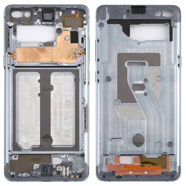 Voor Galaxy S10 5G middenframe bezelplaat met zijtoetsen (grijs)