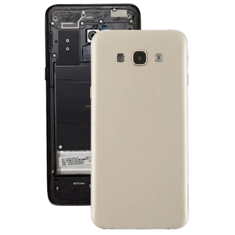 Voor Galaxy A8 achterkant met zijtoetsen en cameralens (goud)