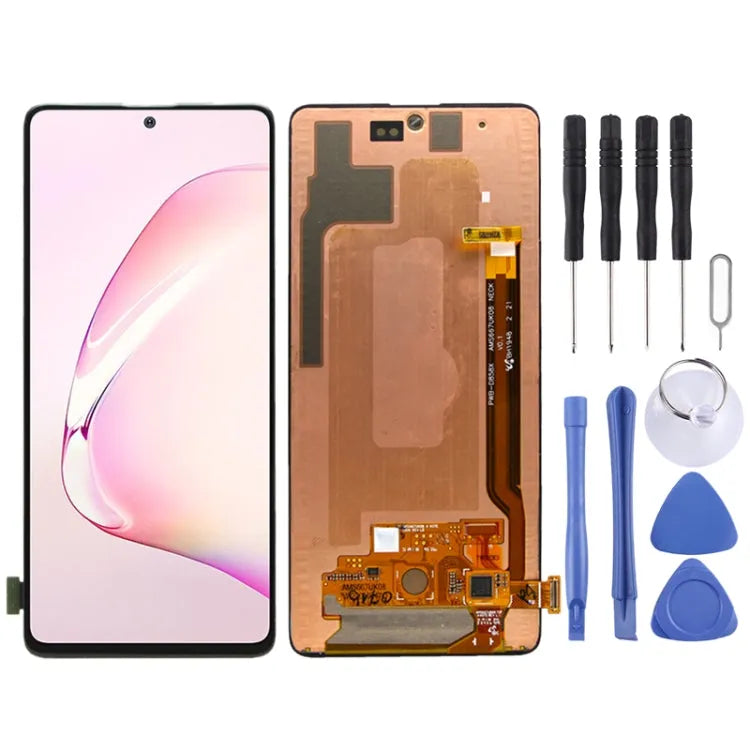Origineel Super AMOLED LCD-scherm voor Galaxy Note10 Lite met Digitizer Volledige montage (zwart)