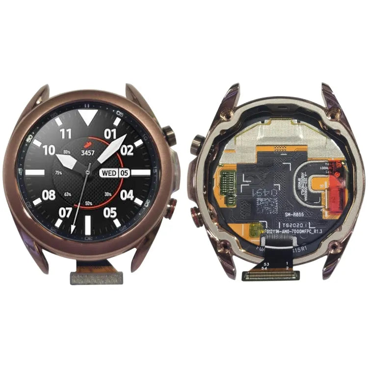 LCD-scherm en volledige montage met frame voor Samsung Galaxy Watch3 SM-R850/R855 (goud)