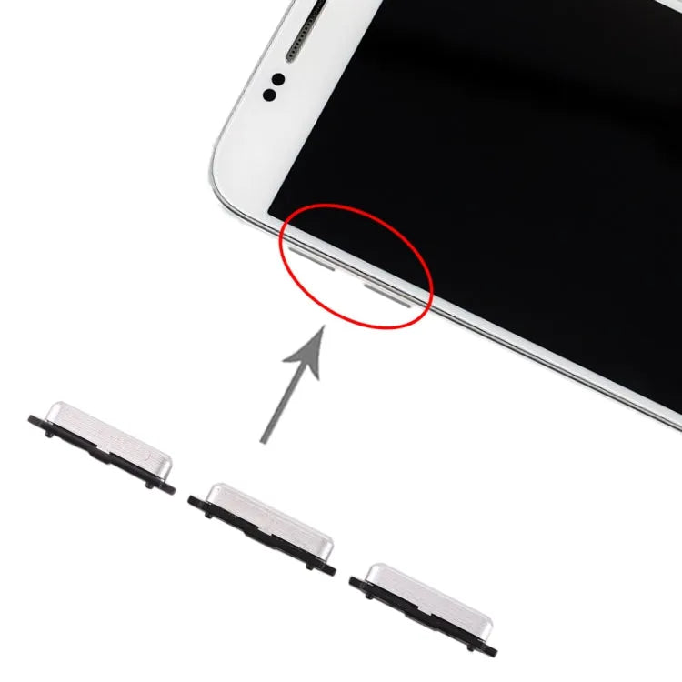 Voor Galaxy S6 10 Set zijtoetsen (zilver)