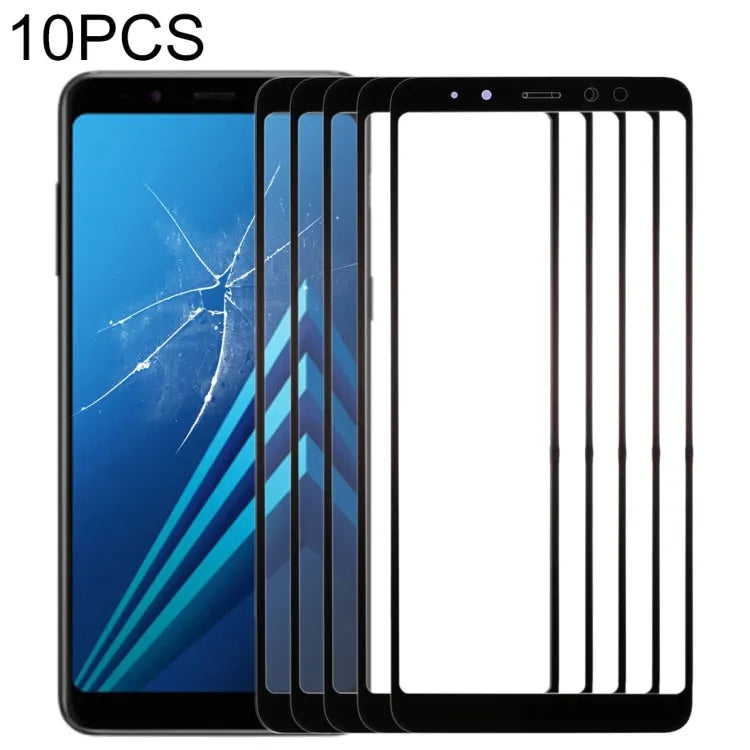 Voor Samsung Galaxy A8 (2018) 10 stuks voorscherm buitenste glazen lens