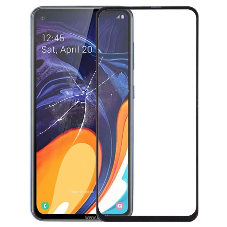 Voor Samsung Galaxy A60 Front Screen buitenste glazen lens met OCA optisch heldere lijm: