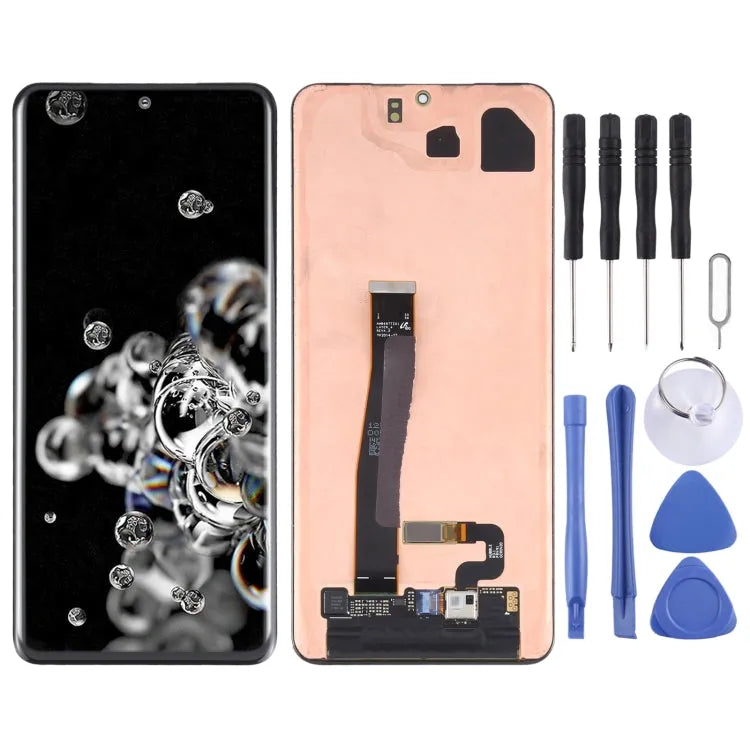 Origineel dynamisch AMOLED LCD-scherm voor Galaxy S20 Ultra 4G met Digitizer Volledige montage (zwart)