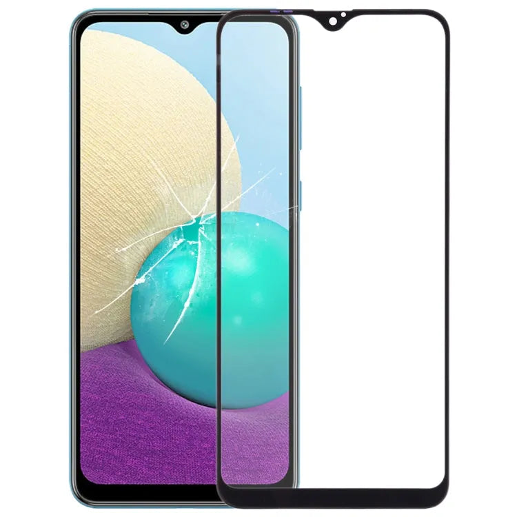 Voor Samsung Galaxy A02 Front Screen Outer Glass Lens met OCA Optisch Clear Adhesive: