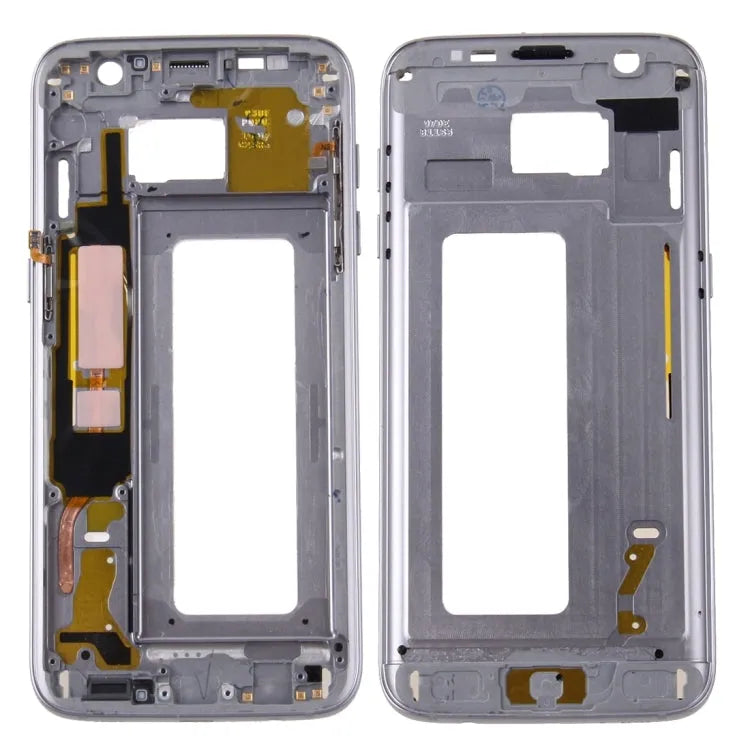 Voor Galaxy S7 Edge / G935 Front Behuizing LCD Frame Bezel Plate (Grijs)