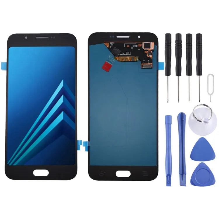 Oled LCD-scherm voor Galaxy A8 met volledige montage Digitizer (zwart)