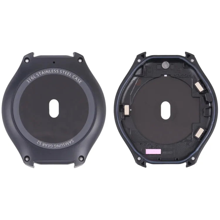 Achterbehuizingsdeksel met glazen lens voor Samsung Gear S2 SM-R720 (zwart)