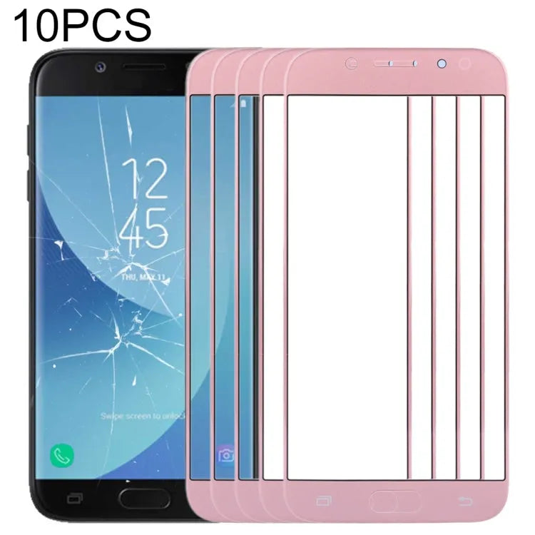 Voor Samsung Galaxy J5 (2017) / J530 10 stks Front Screen Outer Glas Lens (Rose Goud)