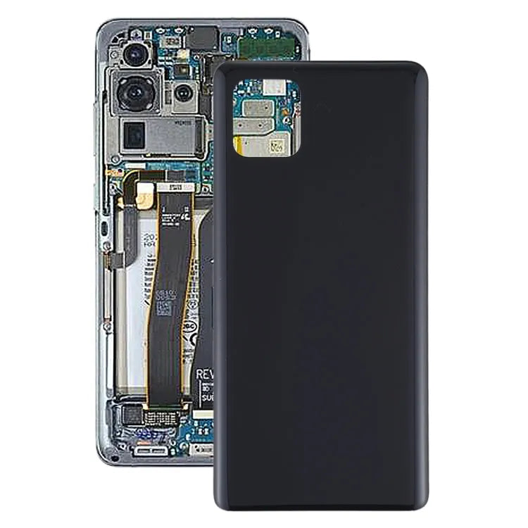 Voor Samsung Galaxy A91 batterij achterkant (zwart)
