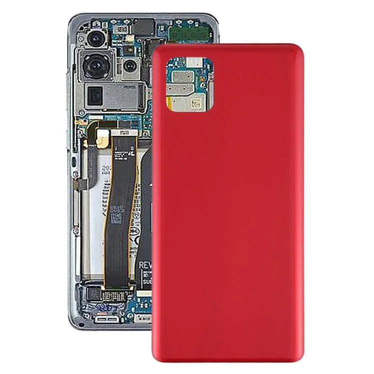 Voor Samsung Galaxy A91 Batterij Back Cover (Rood)