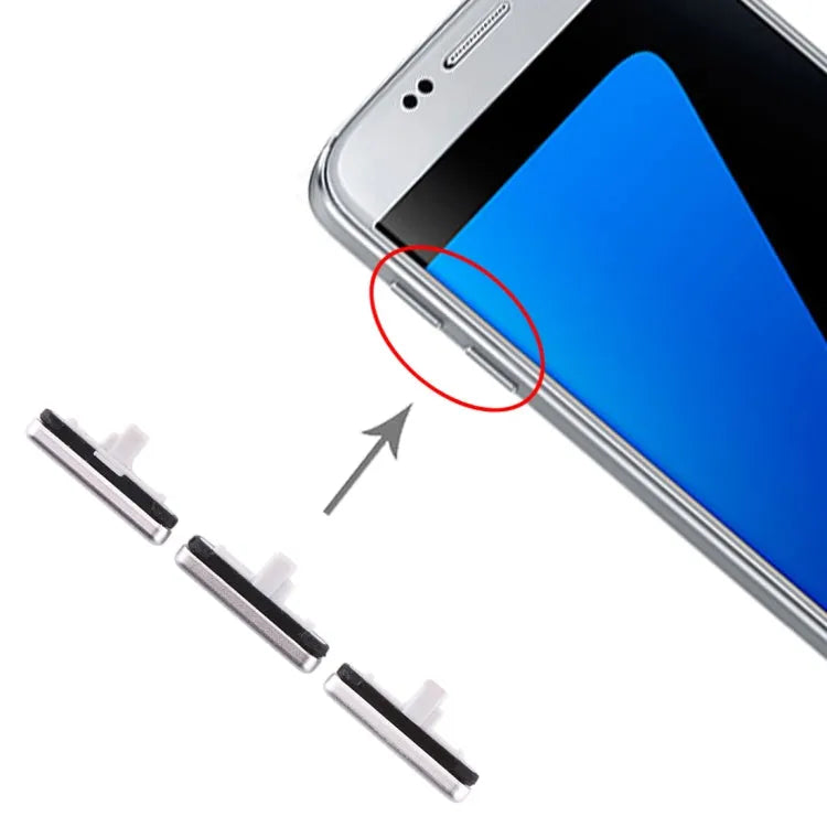 Voor Galaxy S7 10 Set zijtoetsen (zilver)