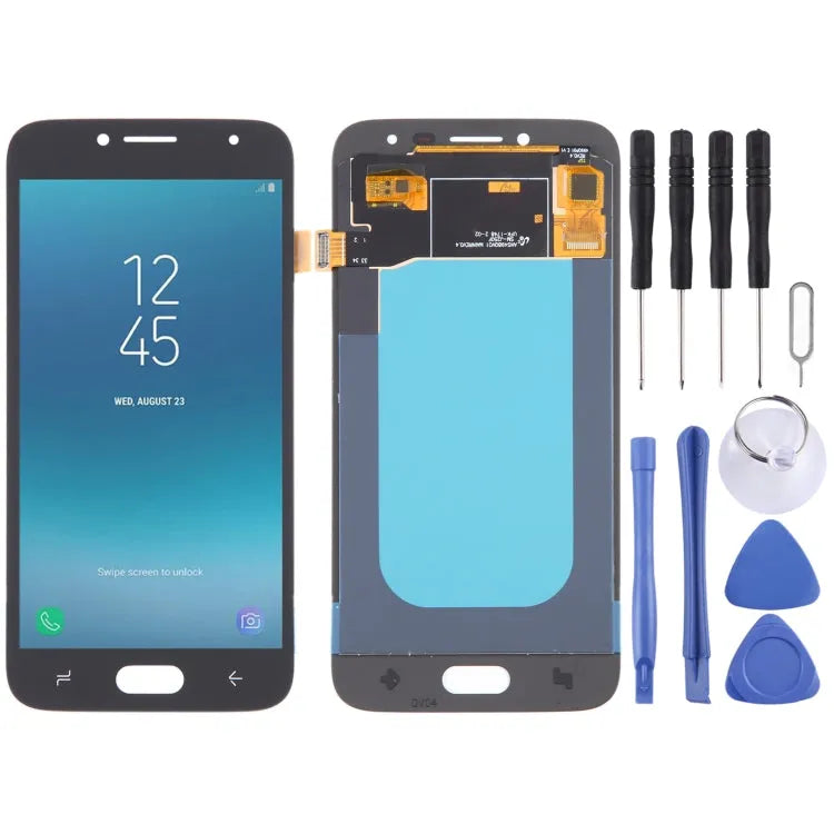 OLED-materiaal LCD-scherm en Digitizer volledige montage voor Samsung Galaxy J2 Pro 2018 SM-J250 (zwart)