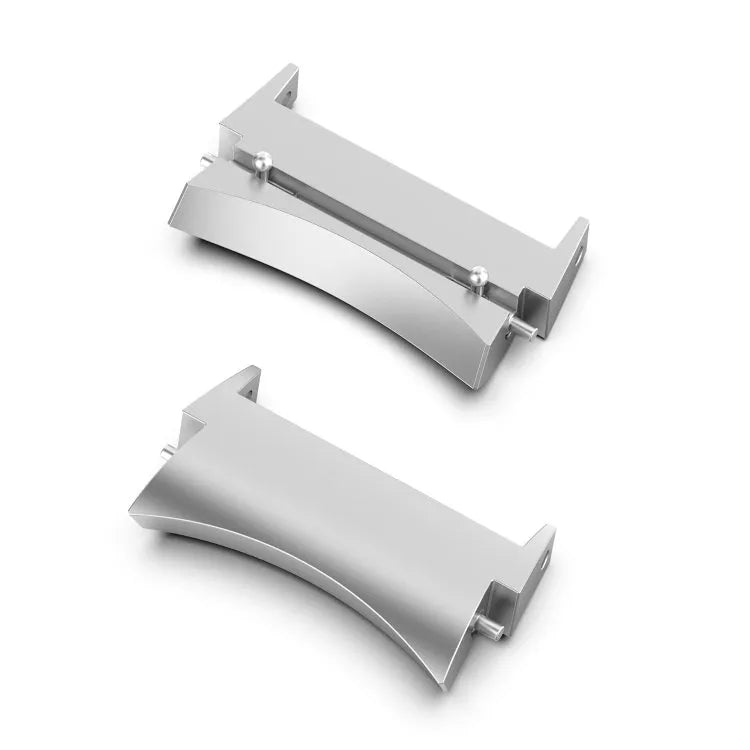 Voor Samsung Galaxy Watch 6 / 6 Classic 1 paar roestvrijstalen metalen horlogebandconnector (zilver)
