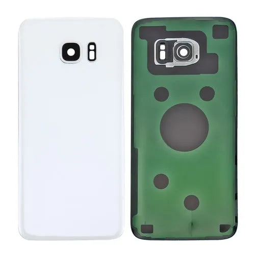 Batterijachterklep met cameralensframe voor Samsung Galaxy S7 SM-G930F (wit)