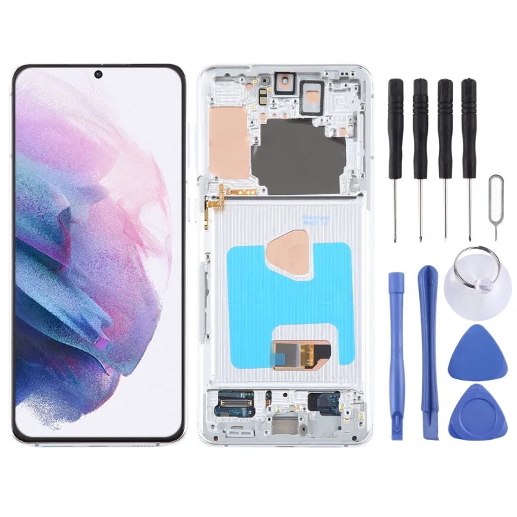 OLED LCD-scherm Digitizer volledige montage met frame (zwart)