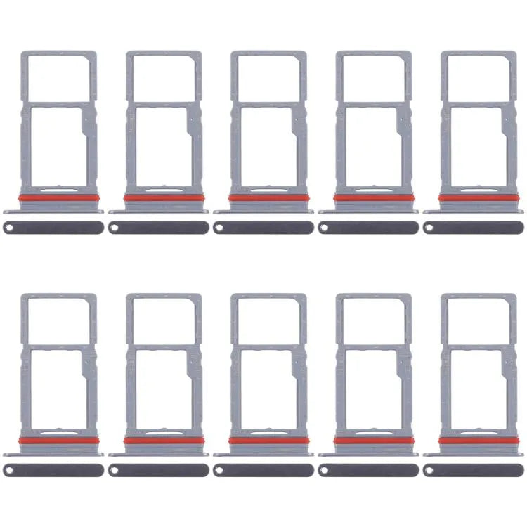 Voor Samsung Galaxy M36 SM-M366P 10 stuks originele SIM-kaart + Micro SD-kaarthouder (grijs)