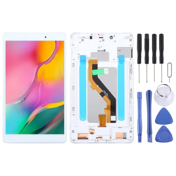 Voor Samsung Galaxy Tab A 8.0 2019 SM-T290 WiFi Edition Originele LCD-scherm Digitizer volledige montage met frame (wit)