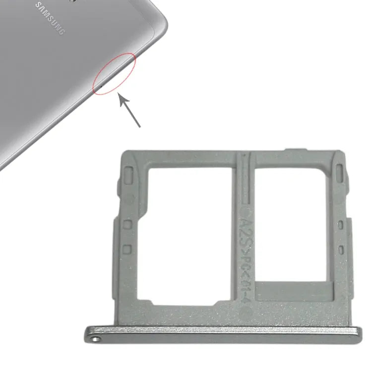 Voor Galaxy Tab A 8.0 / T380 / T385 simkaartlade + micro SD-kaartlade (grijs)