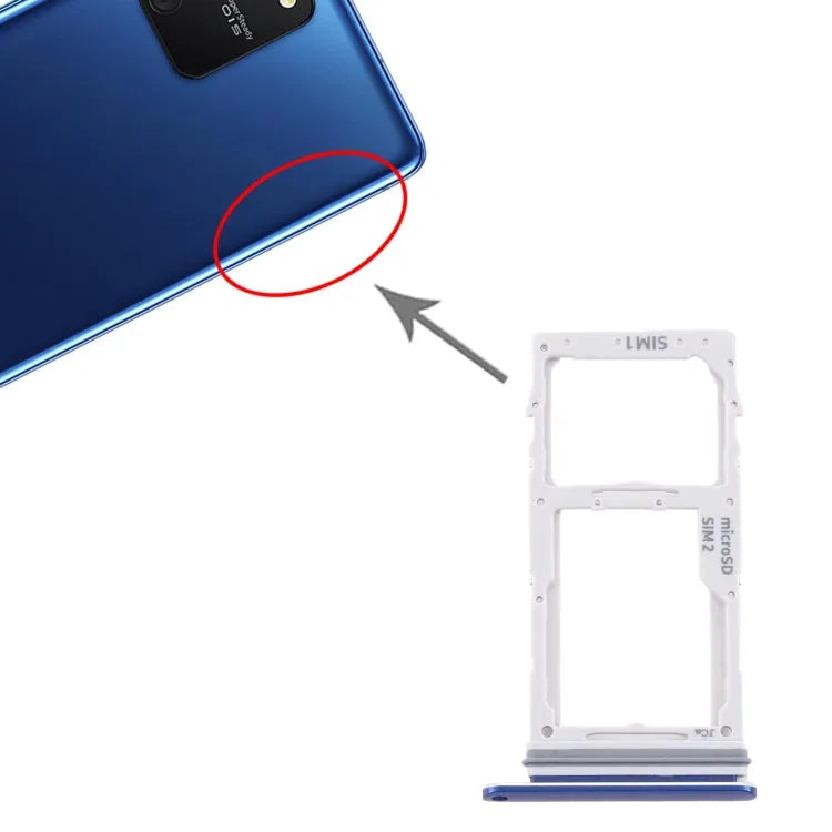 Voor Samsung Galaxy S10 Lite SM-G770 SIM-kaartlade + SIM-kaartlade / Micro SD-kaartlade (blauw)