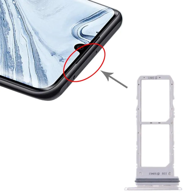 Voor Samsung Galaxy Note10 SIM-kaartlade + SIM-kaartlade (wit)