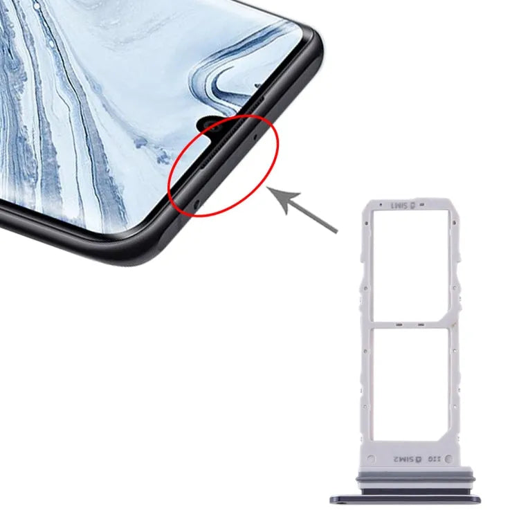 Voor Samsung Galaxy Note10 SIM-kaartlade + SIM-kaartlade (zwart)