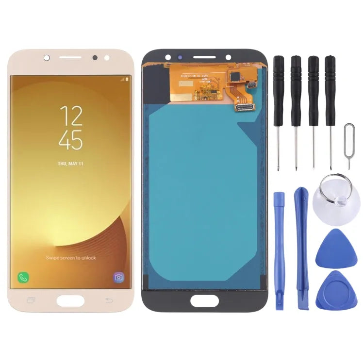 TFT LCD-scherm voor Galaxy J7 (2017) / J7 Pro / J730F/DS, J730FM/DS,AT&T met Digitizer Volledige Montage (Goud)