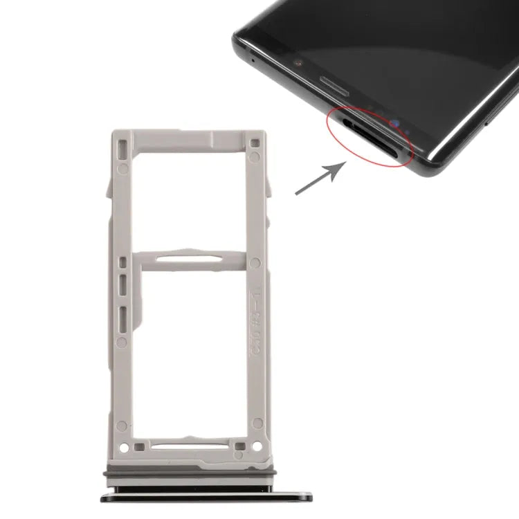 Voor Galaxy Note9 SIM-kaartlade + SIM-kaartlade / Micro SD-kaartlade (zwart)
