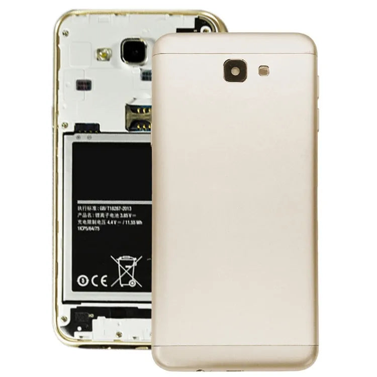 Voor Galaxy J7 Prime, G610F, G610F/DS, G610F/DD, G610M, G610M/DS, G610Y/DS, ON7(2016) Back Cover (Goud)