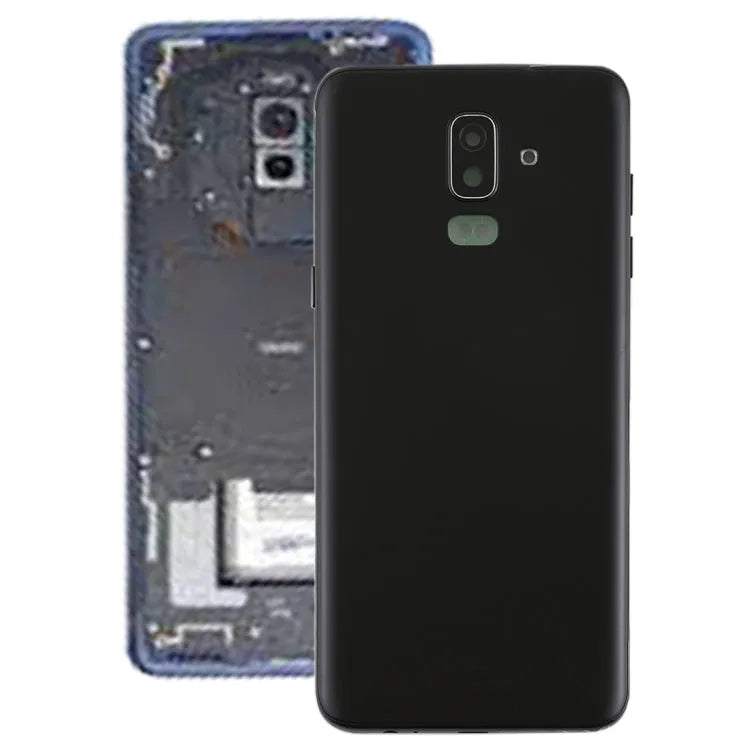 Voor Galaxy J8 (2018), J810F/DS, J810Y/DS, J810G/DS achterkant met zijtoetsen en cameralens (zwart)