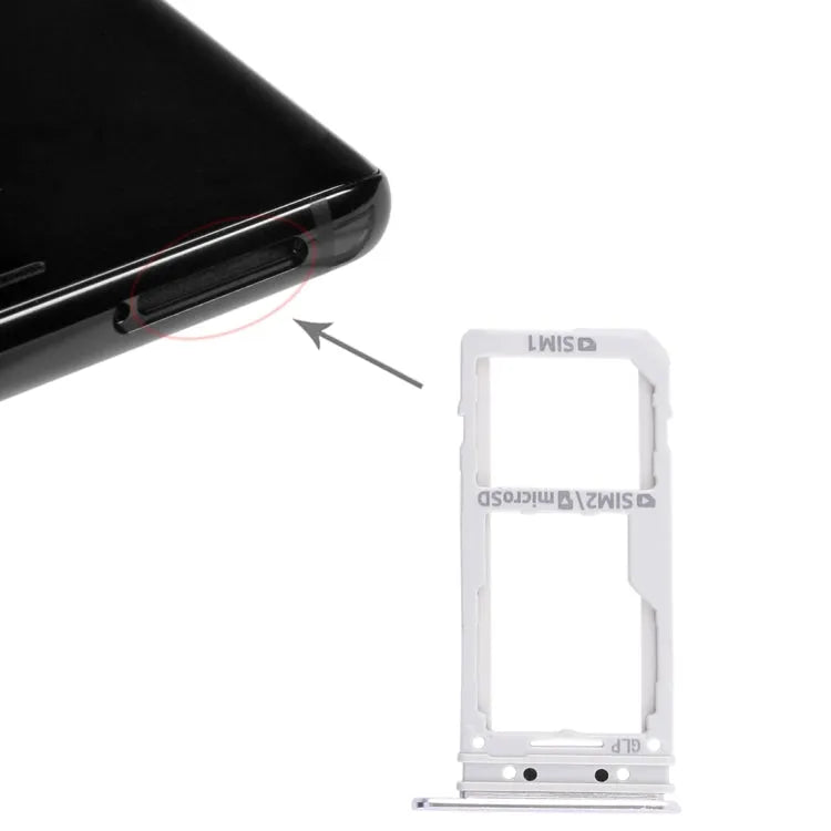 Voor Galaxy Note 8 2 SIM-kaartlade / Micro SD-kaartlade (zilver)