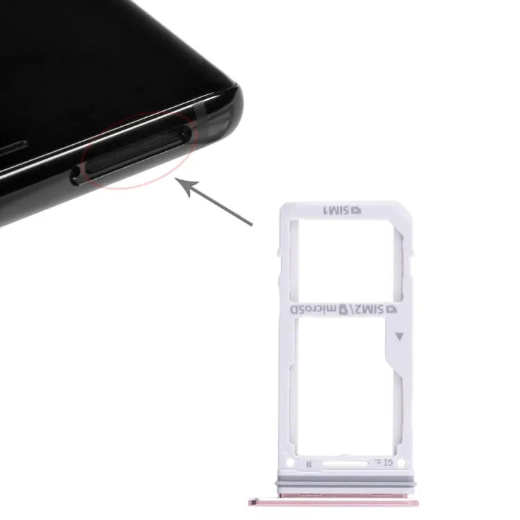 Voor Galaxy Note 8 2 SIM-kaartlade / Micro SD-kaartlade (roze)