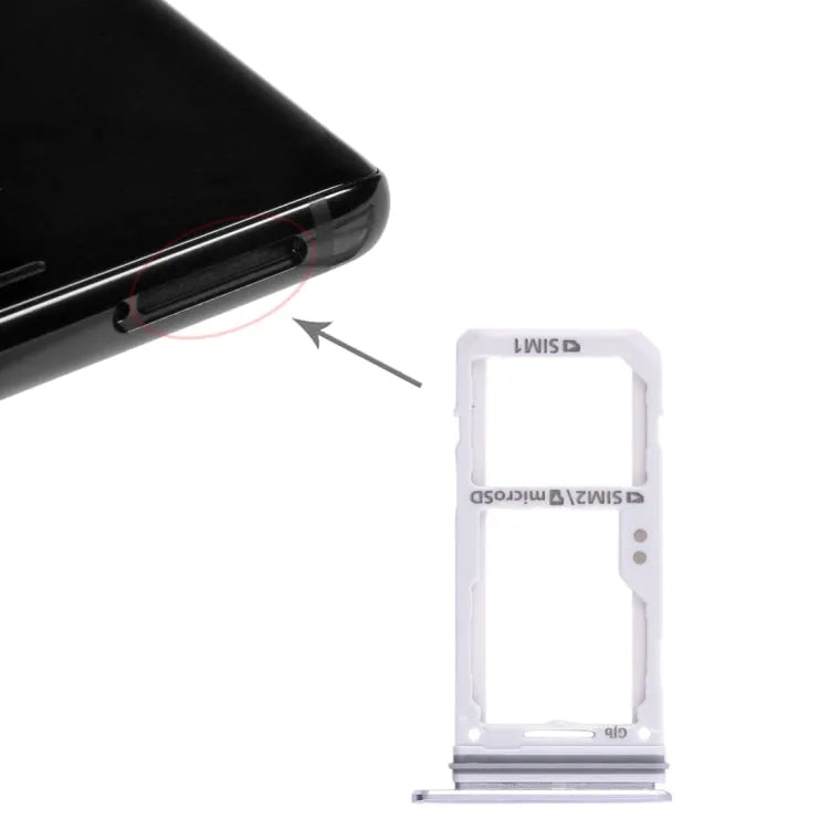Voor Galaxy Note 8 2 SIM-kaartlade / Micro SD-kaartlade (grijs)