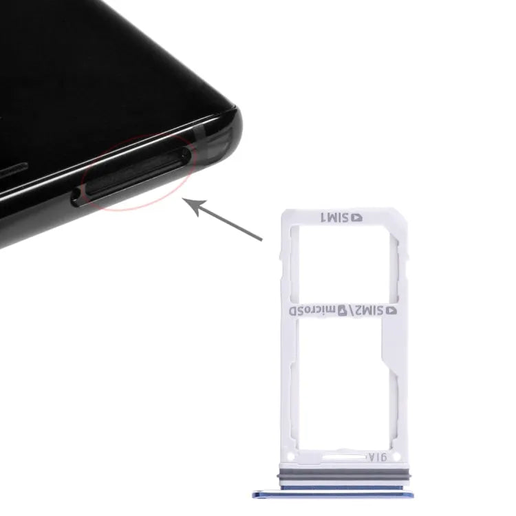 Voor Galaxy Note 8 2 SIM-kaartlade / Micro SD-kaartlade (blauw)