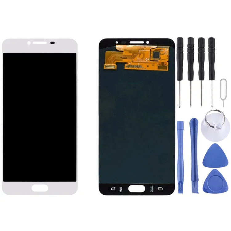Original LCD-Bildschirm + Touchpanel für Galaxy C7 / C7000 (weiß)