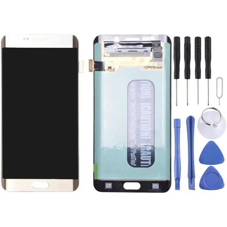 Origineel LCD-scherm + aanraakpaneel voor Galaxy S6 edge + / G928, G928F, G928G, G928T, G928A, G928I (goud)