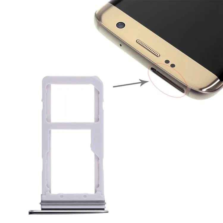 Voor Galaxy S7 Edge 2 SIM-kaartlade / Micro SD-kaartlade (zwart)