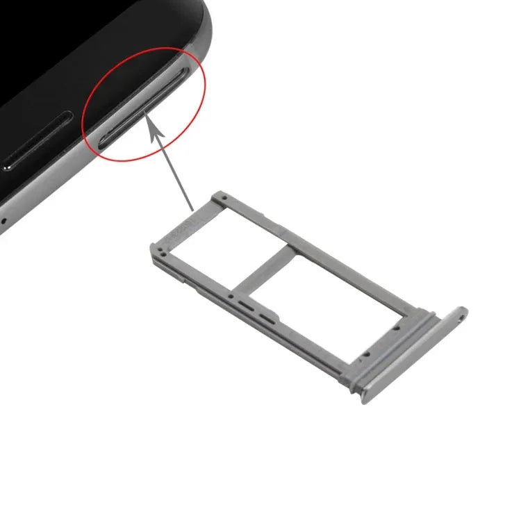 Voor Galaxy S7 Edge / G935 SIM-kaartlade en Micro SD-kaartlade (grijs)