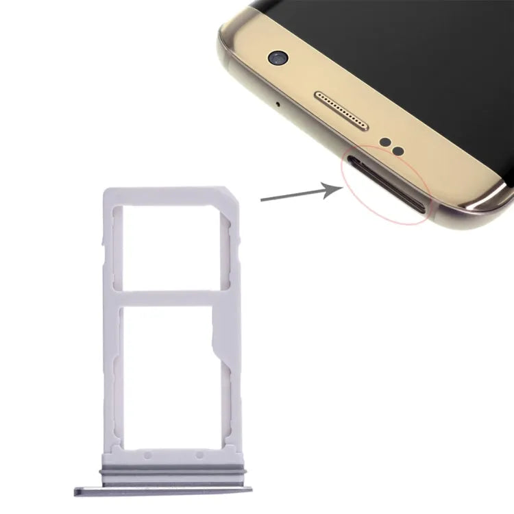 Voor Galaxy S7 Edge 2 SIM-kaartlade / Micro SD-kaartlade (blauw)