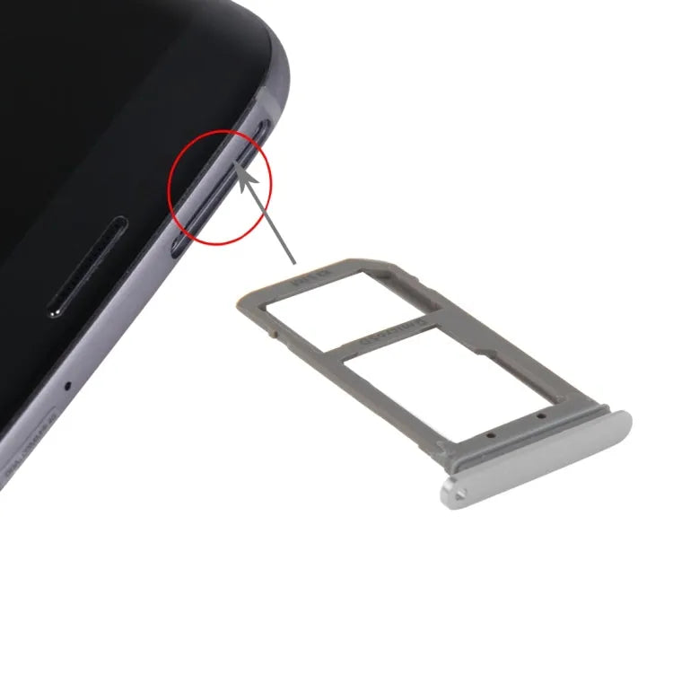 Voor Galaxy S7 Edge / G935 SIM-kaartlade en Micro SD-kaartlade (zilver)