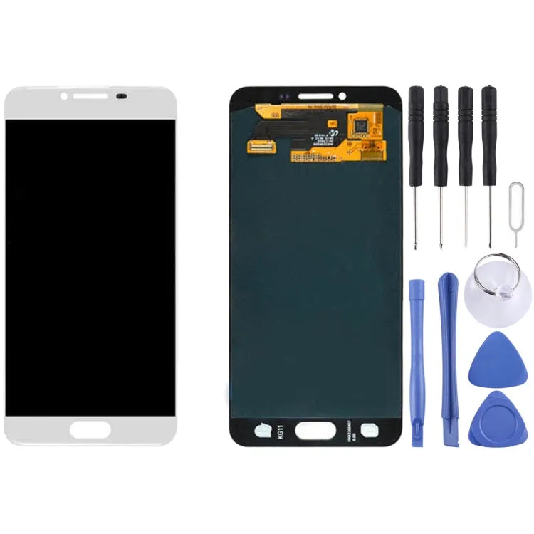 Original-LCD-Bildschirm + Touchpanel für Galaxy C5 / C5000 (weiß)