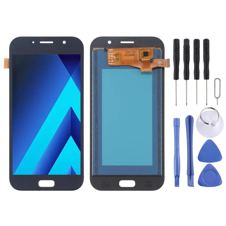 TFT LCD-scherm voor Galaxy A7 (2017), A720FA, A720F/DS met Digitizer volledige montage (zwart)