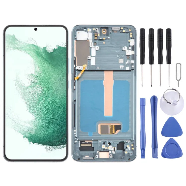 Voor Samsung Galaxy S22+ 5G SM-S906B OLED LCD-scherm Digitizer volledige montage met frame (groen)