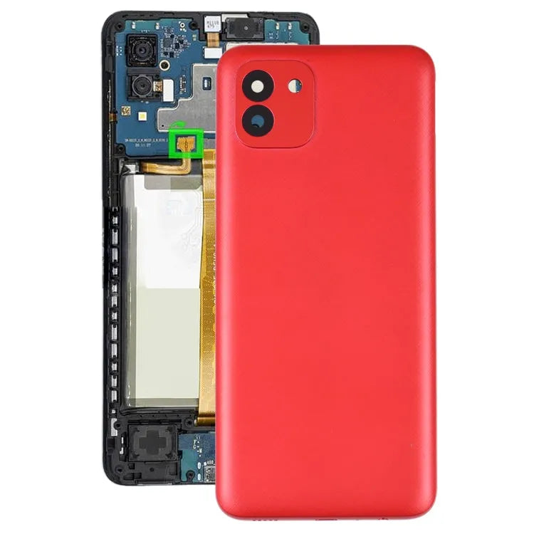 Voor Samsung Galaxy A03 SM-A035F Batterij Achterkant (Rood)