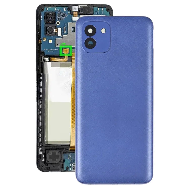Voor Samsung Galaxy A03 SM-A035F Batterij Achterkant (Blauw)