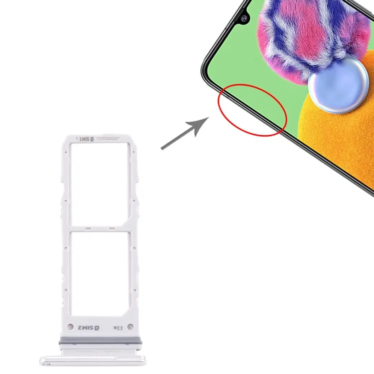 Voor Samsung Galaxy A90 5G SM-A908 simkaarthouder + simkaarthouder (zilver)