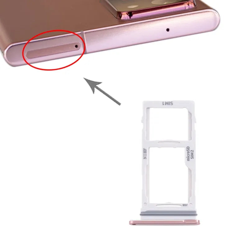 Voor Samsung Galaxy Note20 Ultra SIM-kaartlade + SIM-kaartlade / Micro SD-kaartlade (Goud)
