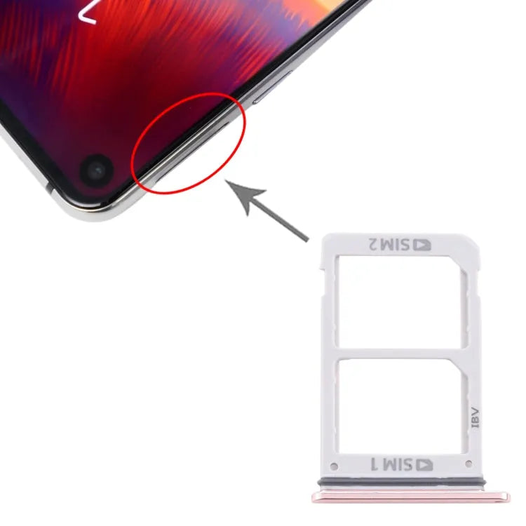 Voor Samsung Galaxy A8s / Galaxy A9 Pro 2019 SIM-kaartlade + SIM-kaartlade (roze)
