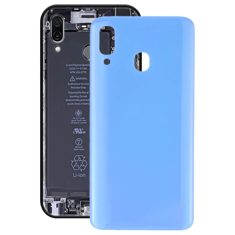 Voor Galaxy A20 SM-A205F/DS batterij achterkant (blauw)