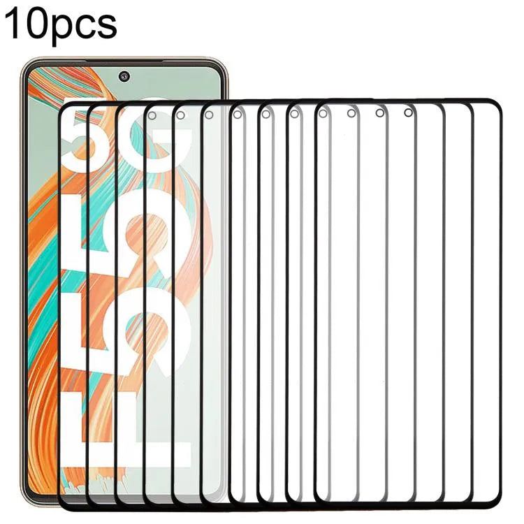 Voor Samsung Galaxy F55 SM-E556B 10 stuks buitenste glazen frontlens met OCA optisch heldere lijm